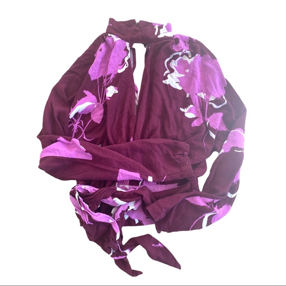 Free People Say You Love Me Top in Plum - Picture 2 of 8